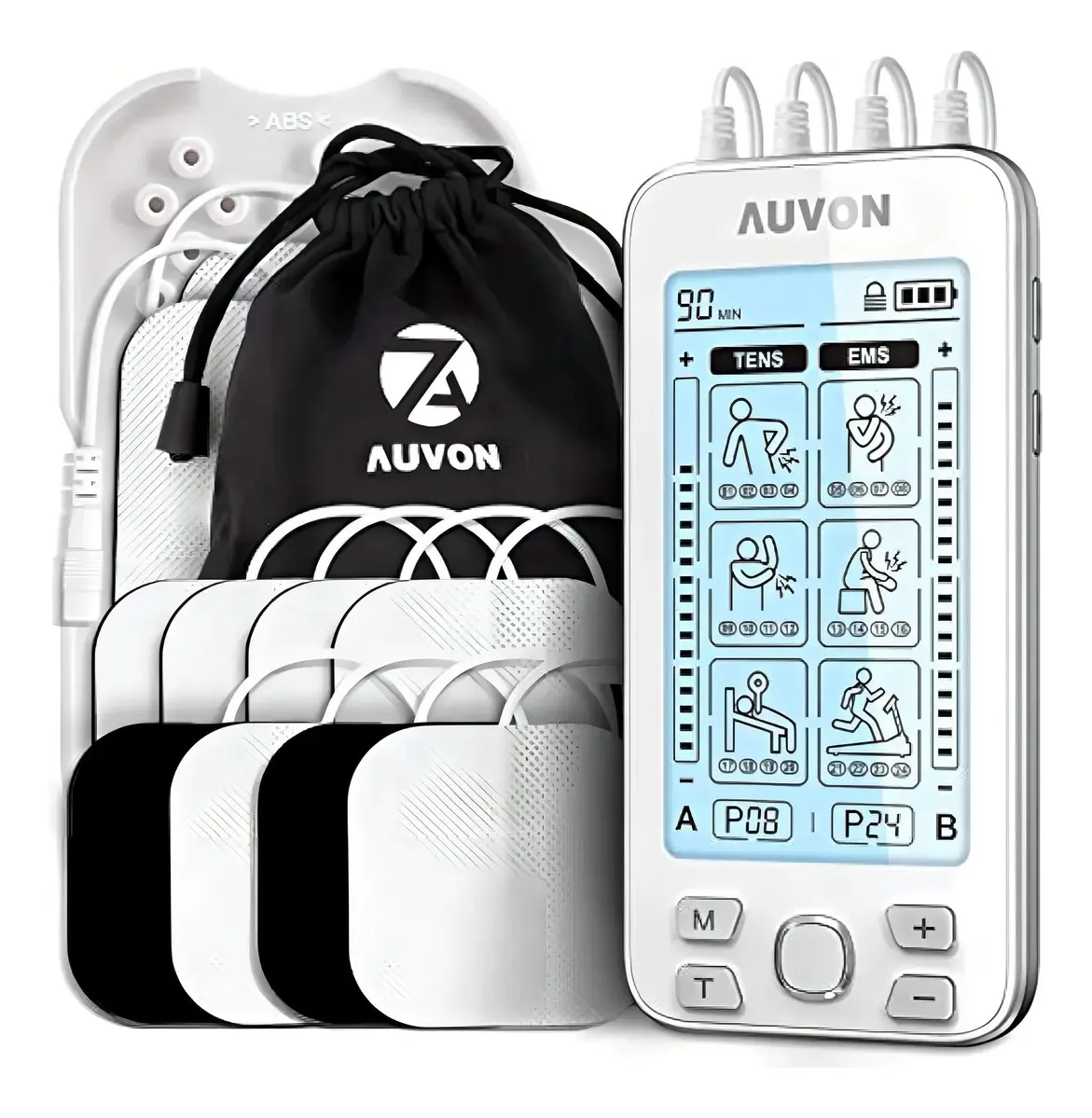 Máquina estimuladora muscular Auvon 4-Output Tens Unit