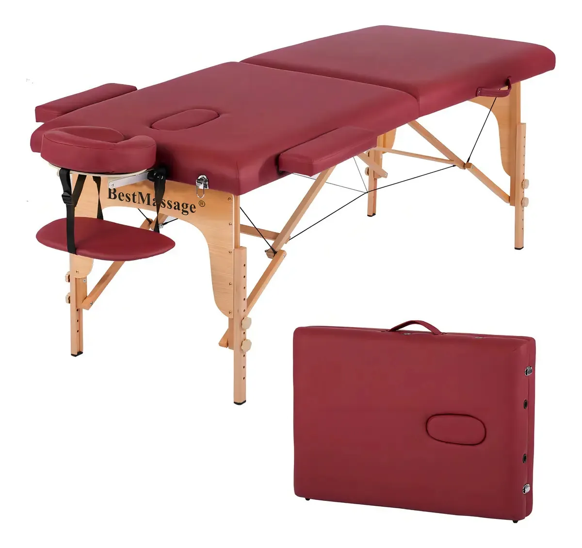 cor borgoña Melhor mesa de massagem