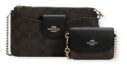 Bolsa de ombro Crossbody Coach Poppy Monogram Coach Bolsa de ombro Coach