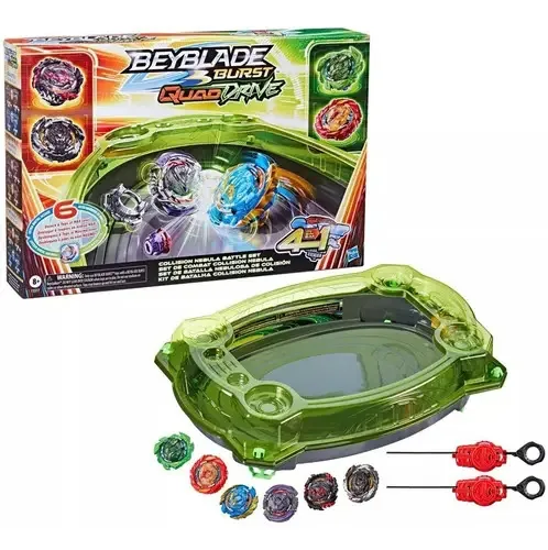 Beyblade Burst Quaddrive Battle Stadium +6 trompas coloridas multicoloridas