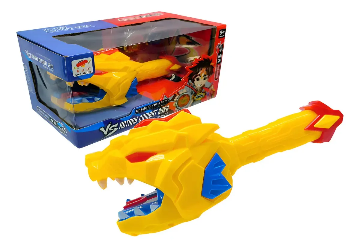 Beyblade Dragon String Launcher com 2 chifres de luz Bey El na foto