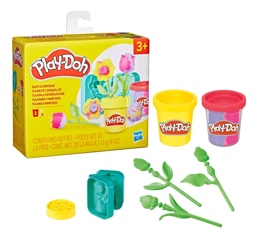 Play-doh Flores Tulipas E Narcisos Massa De Modelar 3+