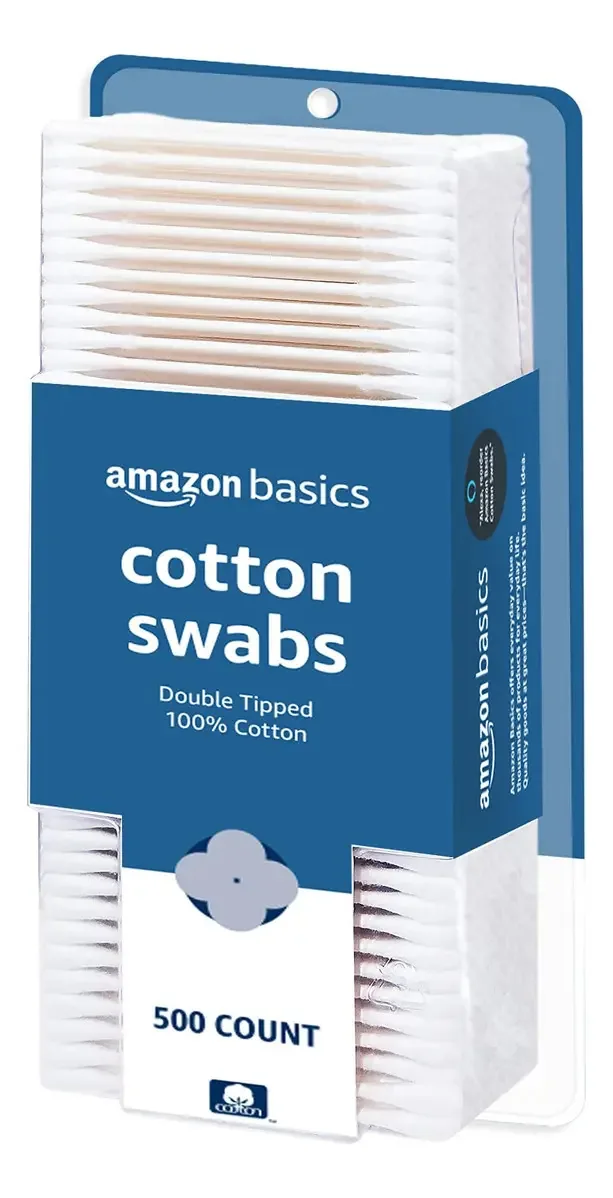 Cotonetes De Algodão Amazon Basics 500 Unidades
