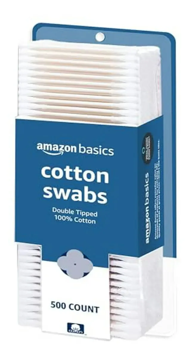 Cotonetes De Algodão Amazon Basics 500 Unidades