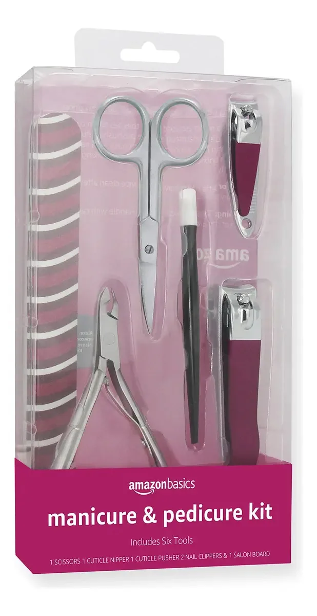 Kit de manicure e pedicure Amazon Basics de 6 peças