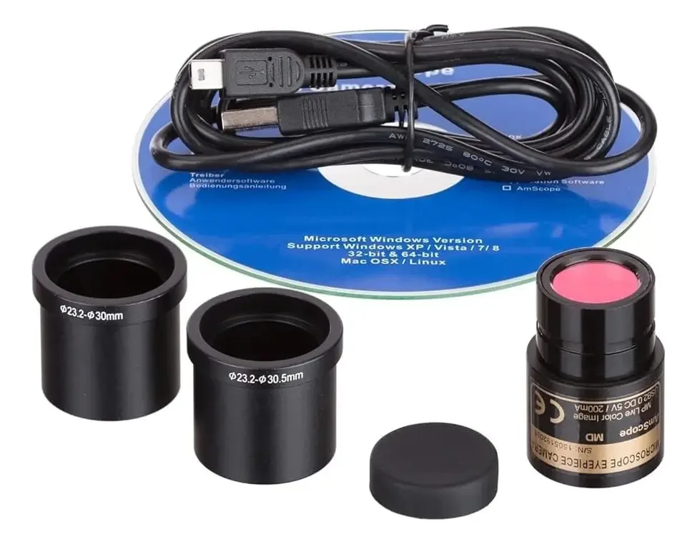 Amscope - Câmera de microscópio digital CMOS colorida USB