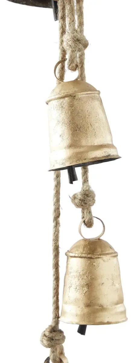 Sinos de vaca de metal decorativos dourados feitos à mão