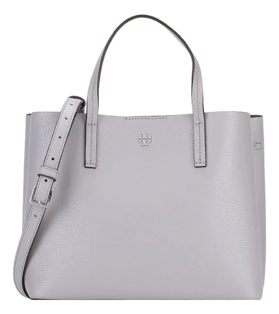 Tory Burch Blake Bay Cinza Com Ferragens Prateadas Bolsa Fem