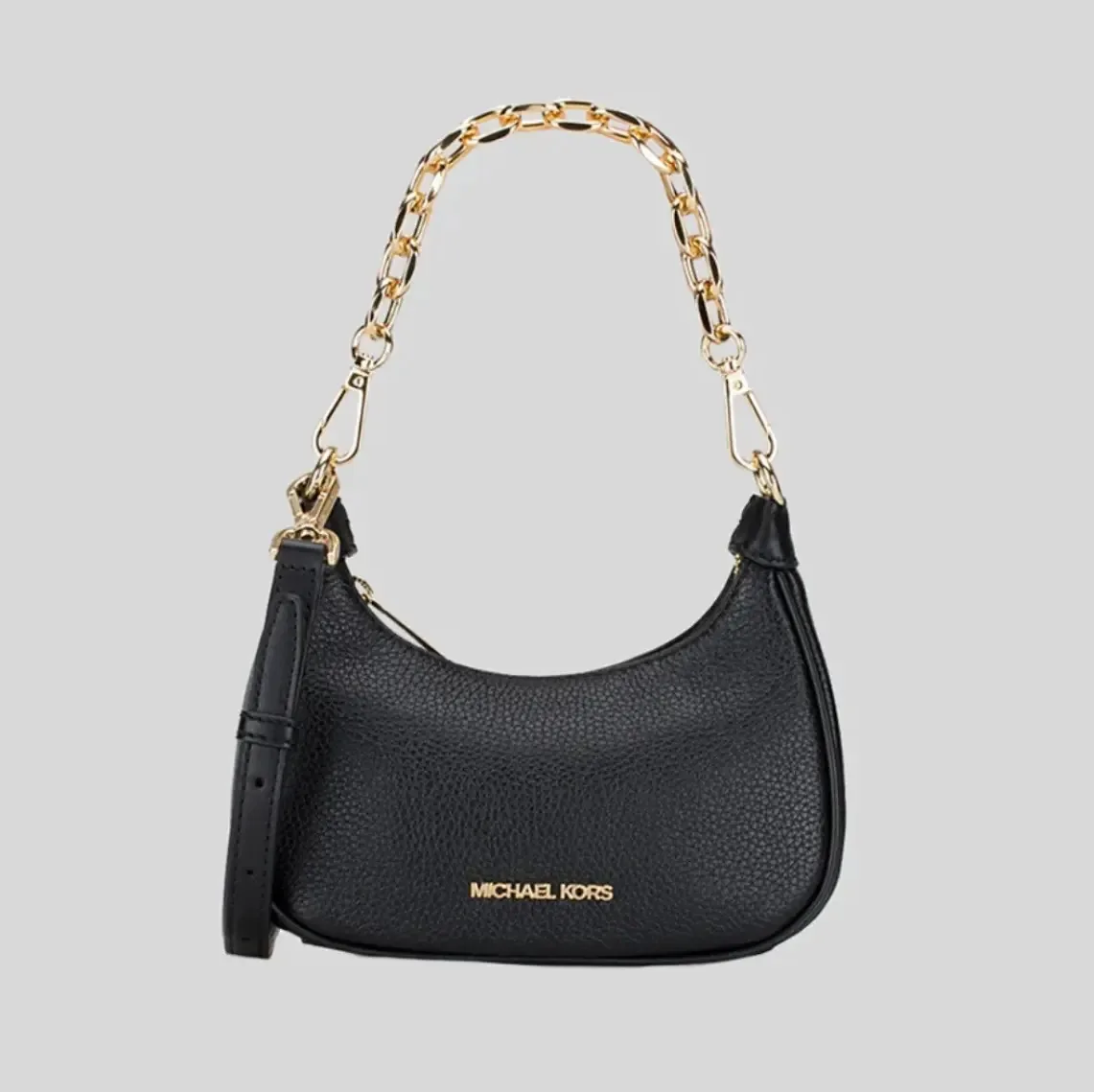 Bolsa Michael Kors Mini Zip Cora Preto Lisa Níquel Preto