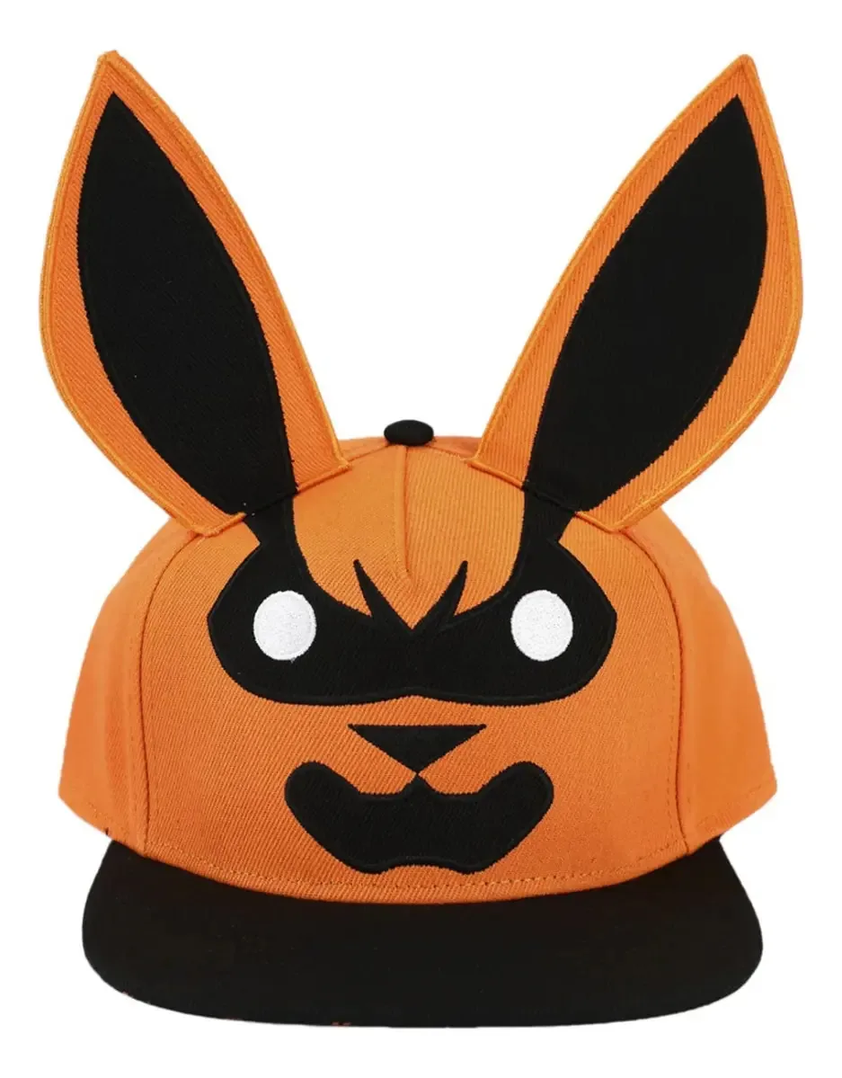 Boné Naruto Kurama com orelhas ajustáveis, cor laranja, tamanho único