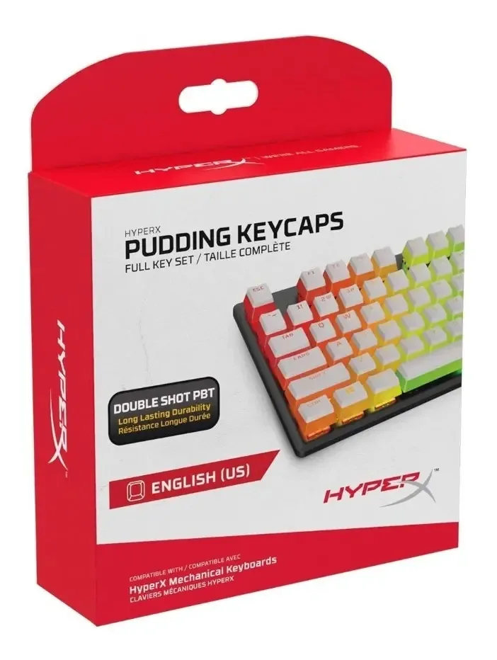Teclas Hyperx Pudding Keycaps Para Teclado Mecânico Branco Português Brasil