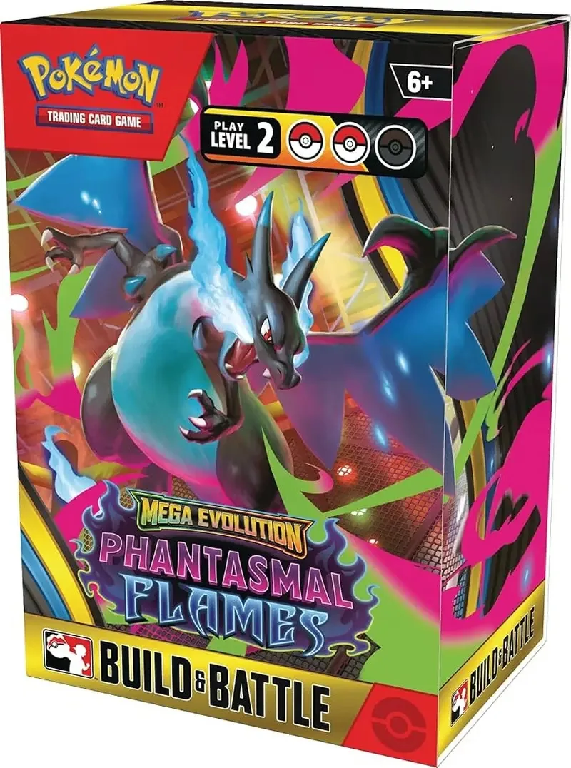 Jogo de Cartas Colecionáveis Pokémon Mega Evolution Phantasmal Flames de Estratégia em Inglês Edição 2025