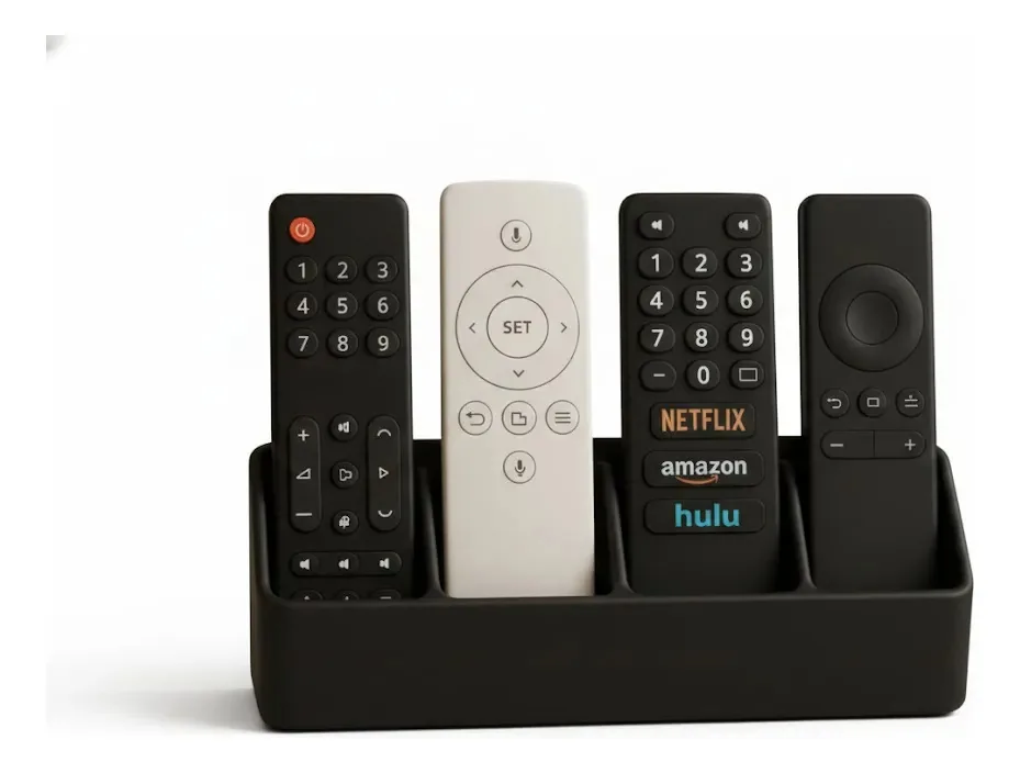 Suporte Controles De Tv Ar Condicionado - Parede/ Mesa Cor Preto