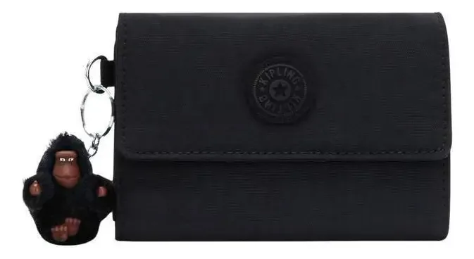 Carteira preta feminina Kipling Pixi