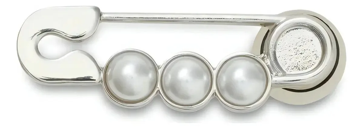 Alfinete de segurança Jibbitz Crocs Pearl Plata