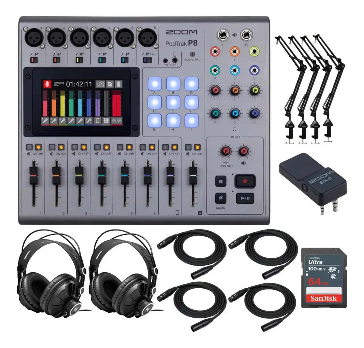 Console de som Zoom Podtrak P8.