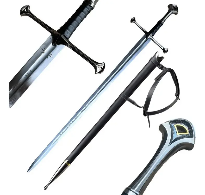Espada Aragorn funcional Anduril/Narsil com estojo Lotr