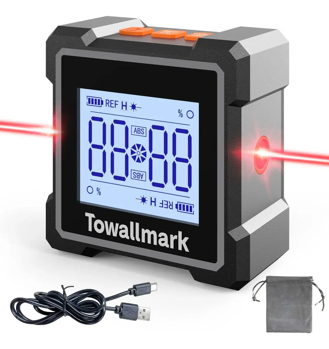 Towallmark - Localizador de ângulos digital, caixa de nível Di