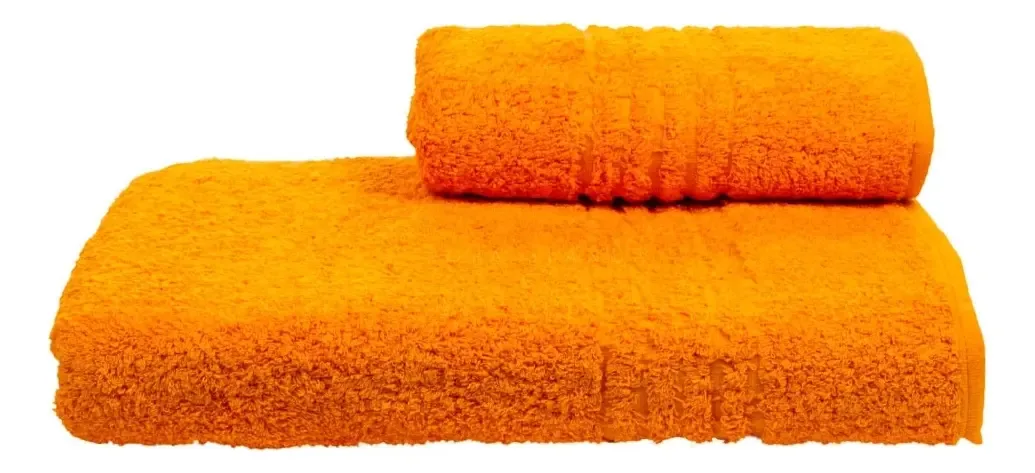 Conjunto de toalhas e toalhas Pierre Cardin 100% algodão 550 gr, cor laranja