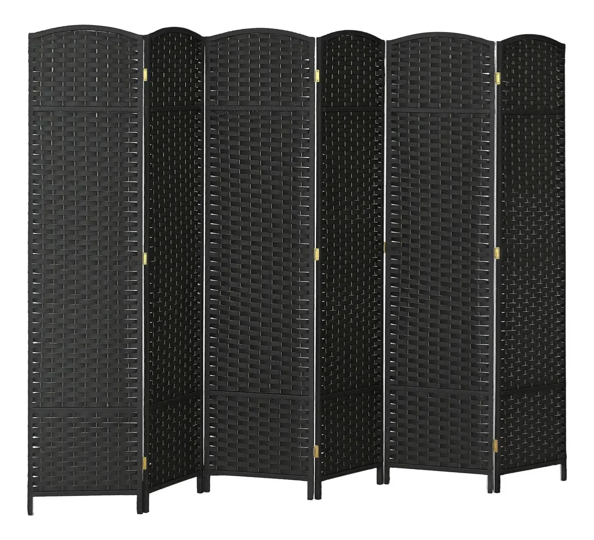 Divisória de quarto dobrável Homcom, 6 painéis, nome de design preto