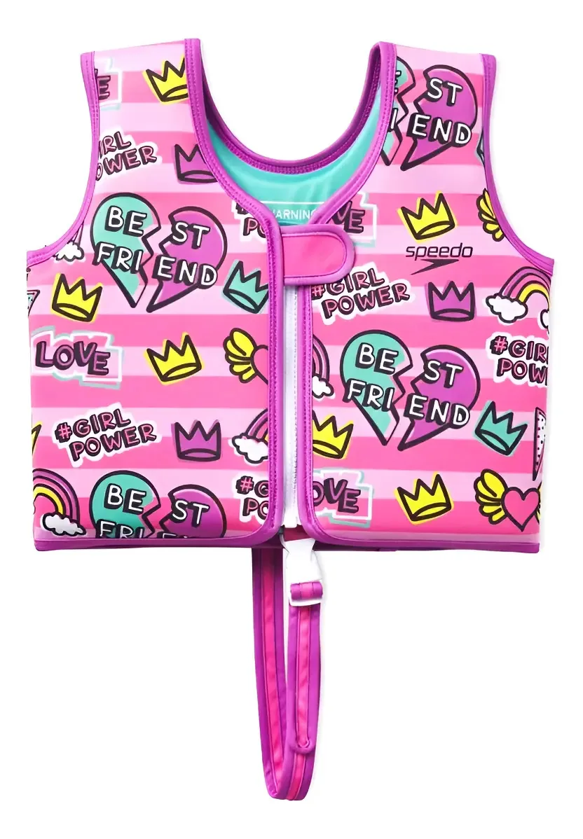 Colete salva-vidas feminino Speedo, tamanho 20 kg, rosa, M