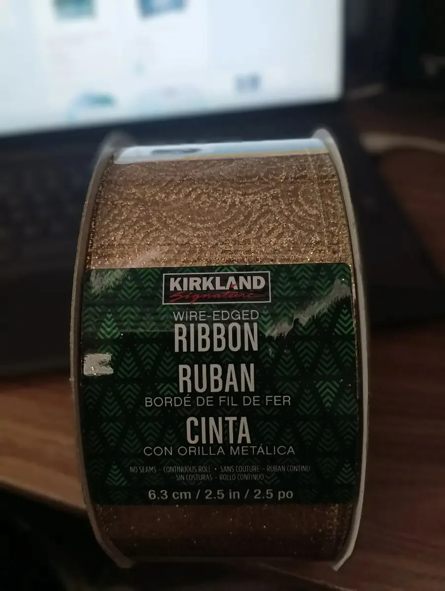 Fita decorativa Kirkland Fita metálica dourada 45,7 M