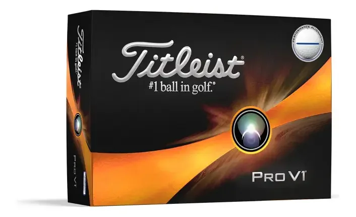 Bola de alinhamento de desempenho Titleist Pro V1/branca - cor azul branca e azul