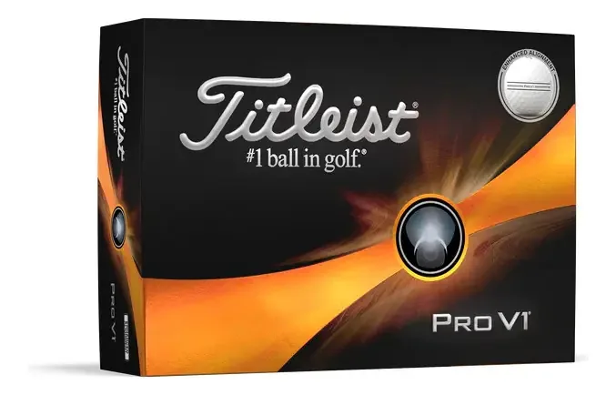 Bola de alinhamento aprimorada Titleist Pro V1/dúzia de cor branca branca