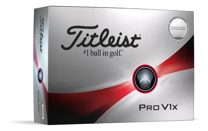 Bola de alinhamento aprimorado Titleist Pro V1x/dúzia de cor branca branca