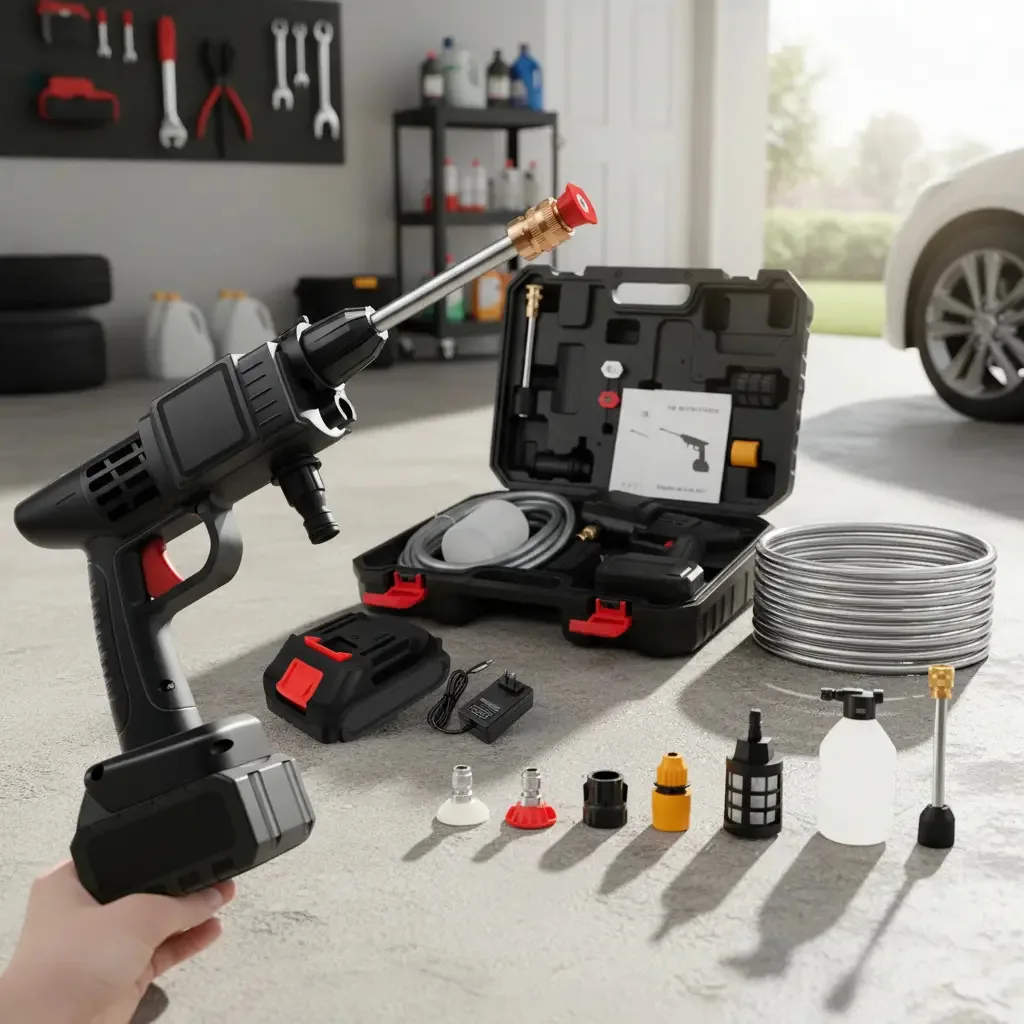 Lavadora Pressão Portátil HTB 2 Baterias Com Acessórios e Maleta