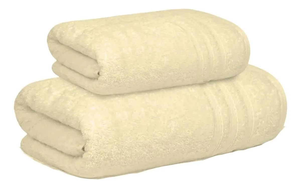 Conjunto de toalhas e toalhas Pierre Cardin 100% algodão 550 gr, cor bege