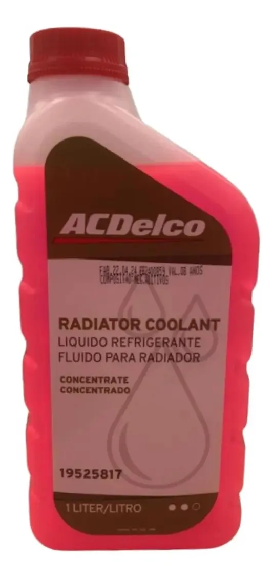 Aditivo Radiador Concentrado Rosa Acdelco 1L