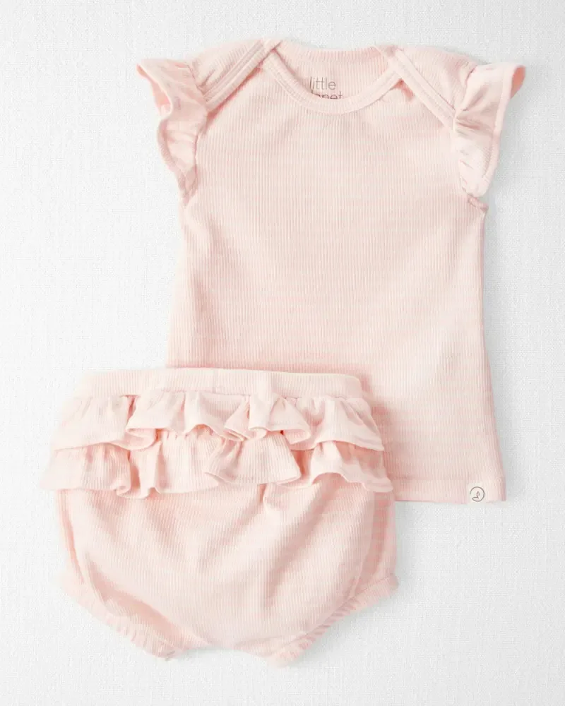 Conjunto de 2 roupas de bebê com planícies 1x344310 Carters® Color Blue Size Rn