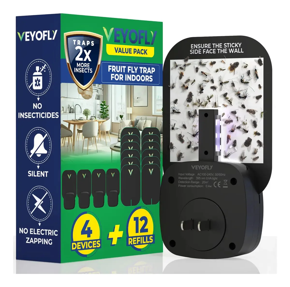 Veyofly Trampa Para Insectos Voladores Para Interiores Tra