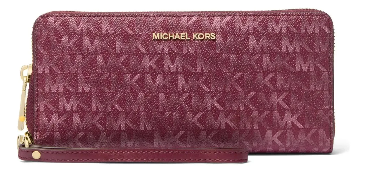 Conjunto de jatos de viagem Michael Kors Continental para hardware dourado Mulberry