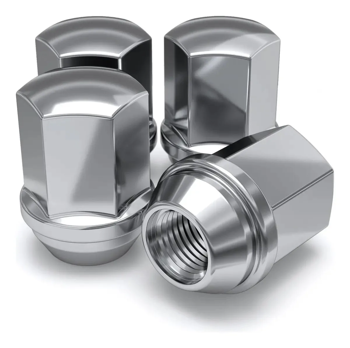Porca de Roda Cromada Duplex Para Chevy Dodge Chrysler 4 Peças