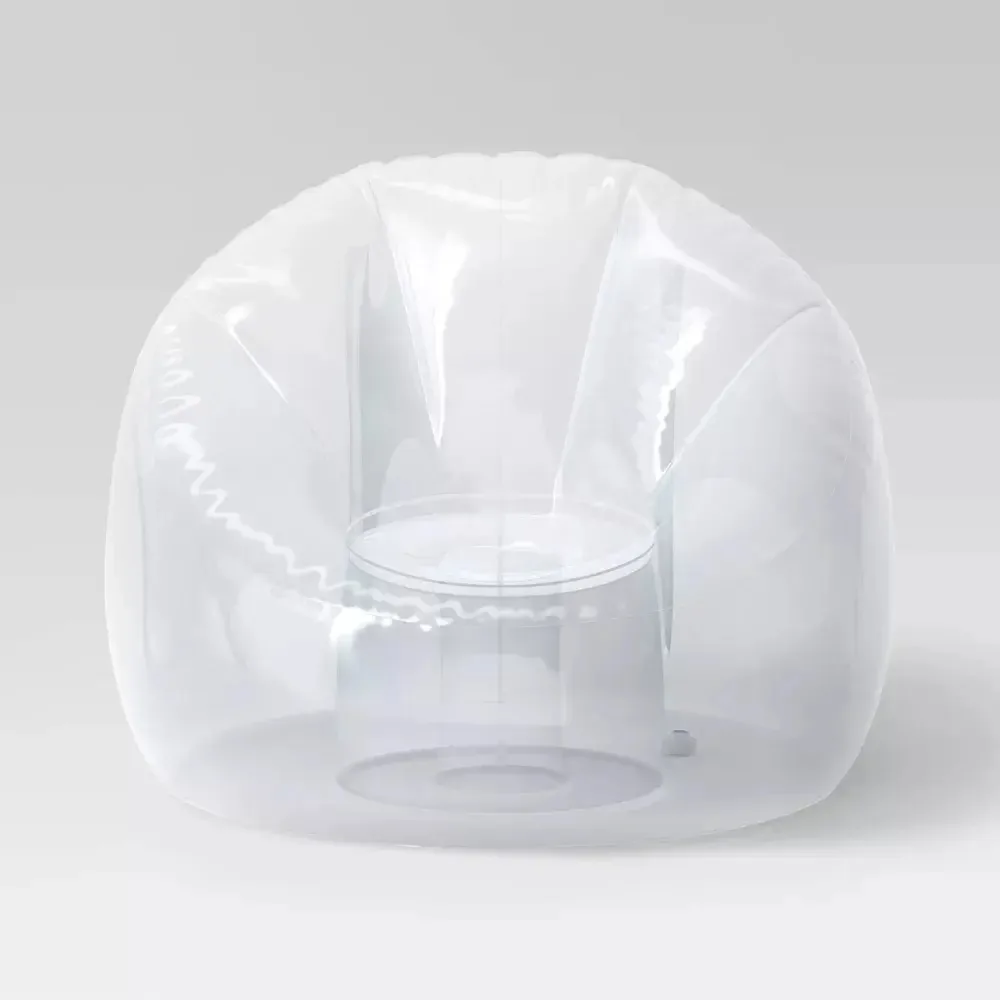 Poltrona inflável inflável Room Essentials Transparente cor transparente