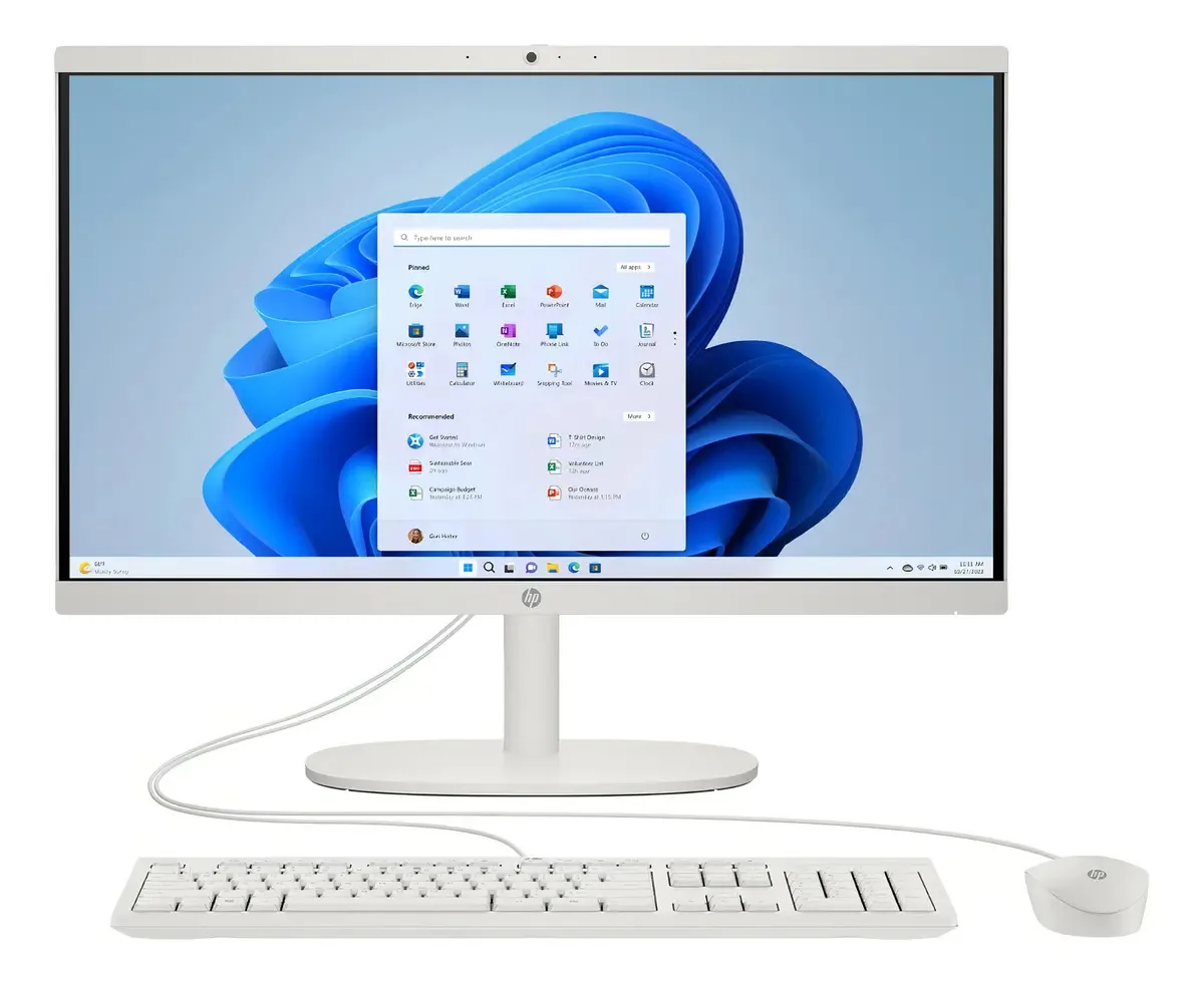 All In One Hp 22-dg0002la, Intel Pentium 8gb Ram, 512gb Ssd Cor Branco