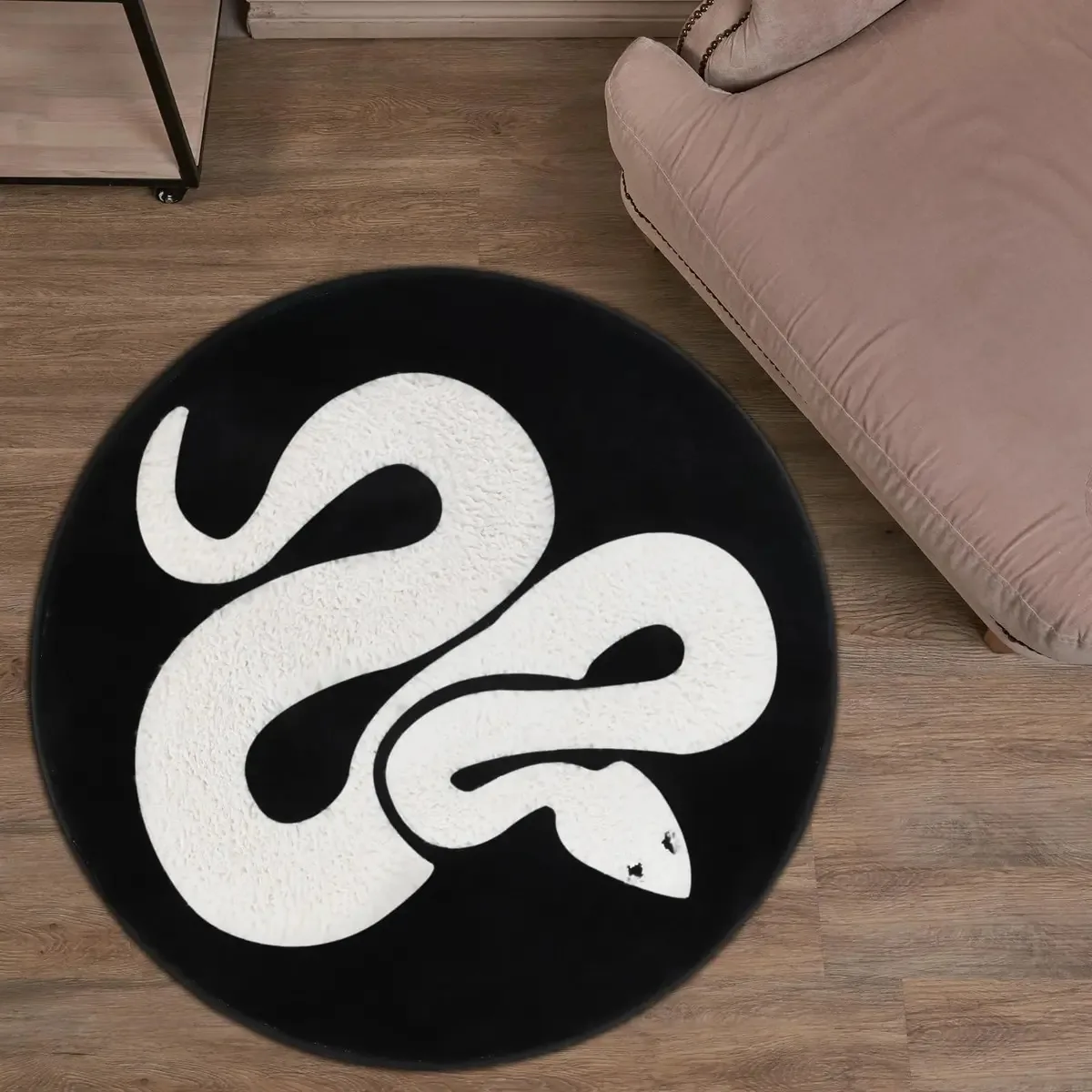 Tapete redondo de cobra Tapete de microfibra Espon