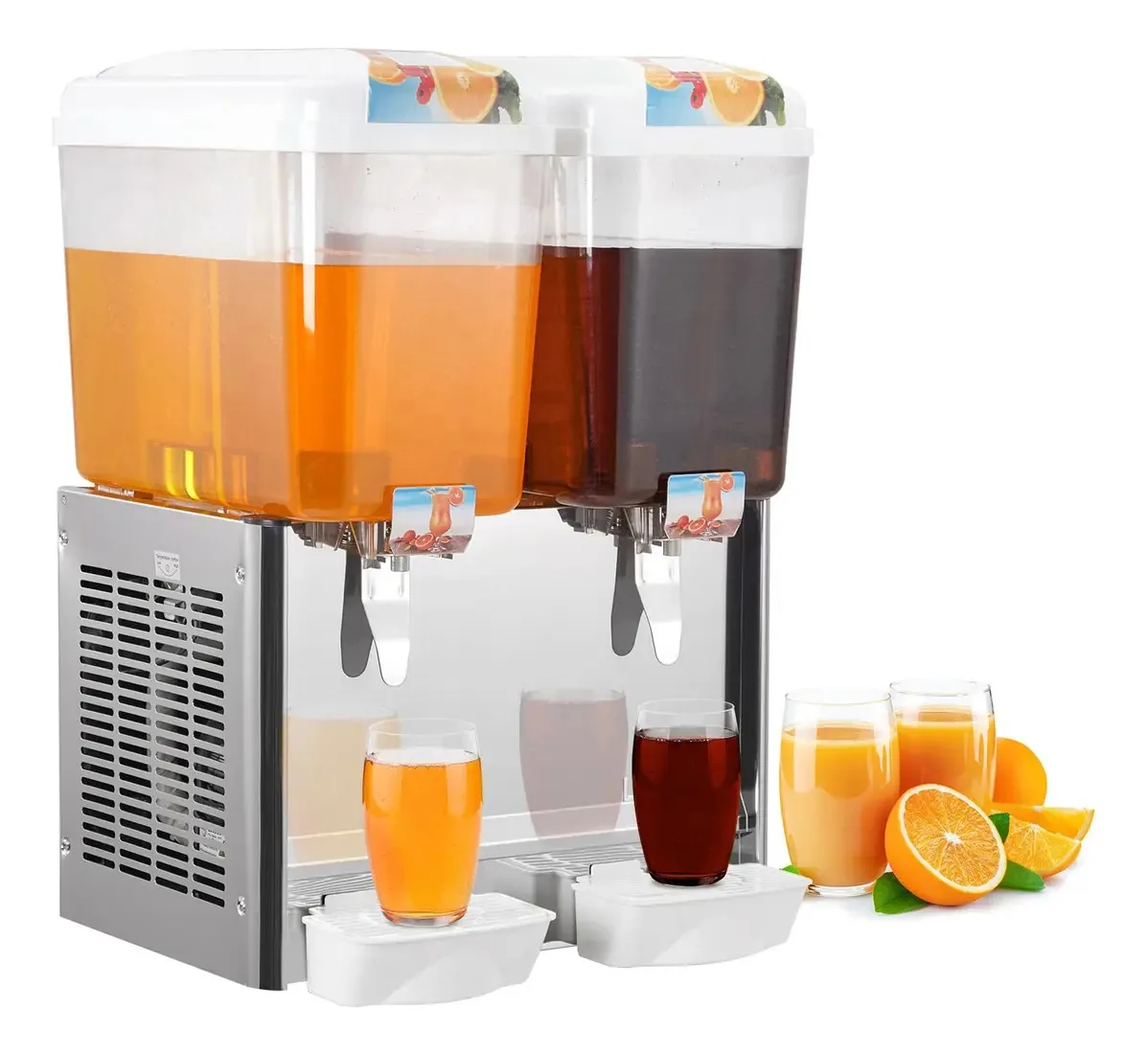 Dispensador de bebidas comerciais, dispensador de 2 tanques