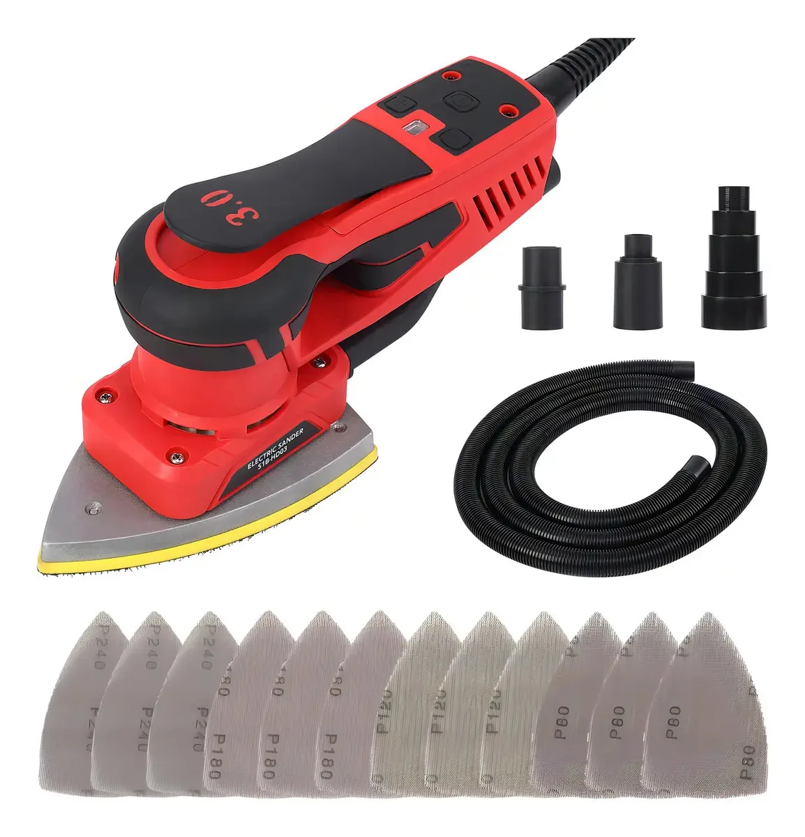 Lixadeira elétrica de detalhes, lixadeira de 350 W, com 12 Pa