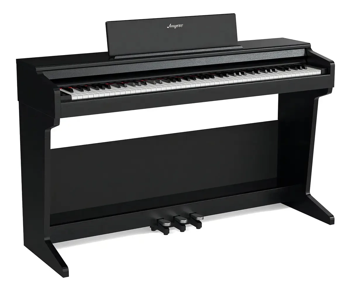 Homfan - Piano digital, teclado pesado de 88 teclas, teclado