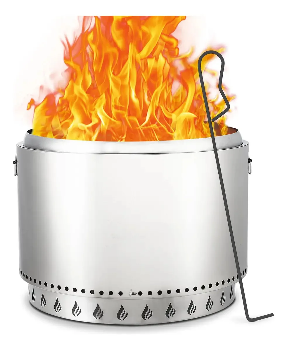 Garvfogata Smokeless de 27 polegadas com interruptor D - cor prata