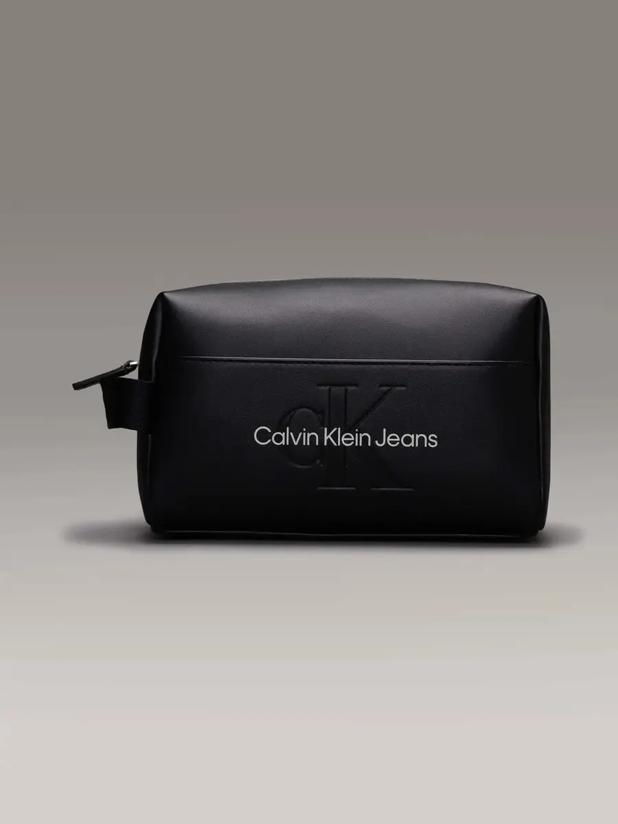 Bolsa de higiene preta feminina Calvin Klein Monologue