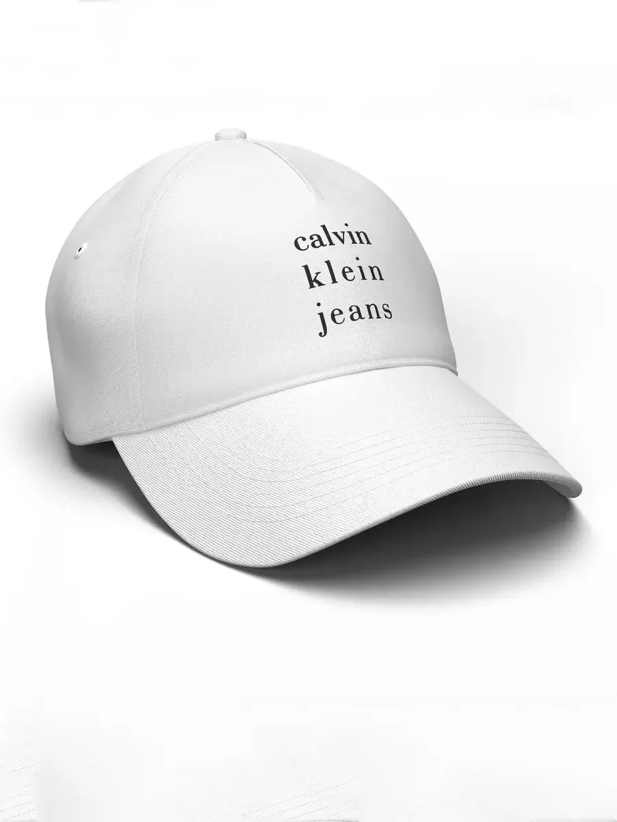 Boné de beisebol com estampa gráfica com logotipo da Calvin Klein branco tamanho único