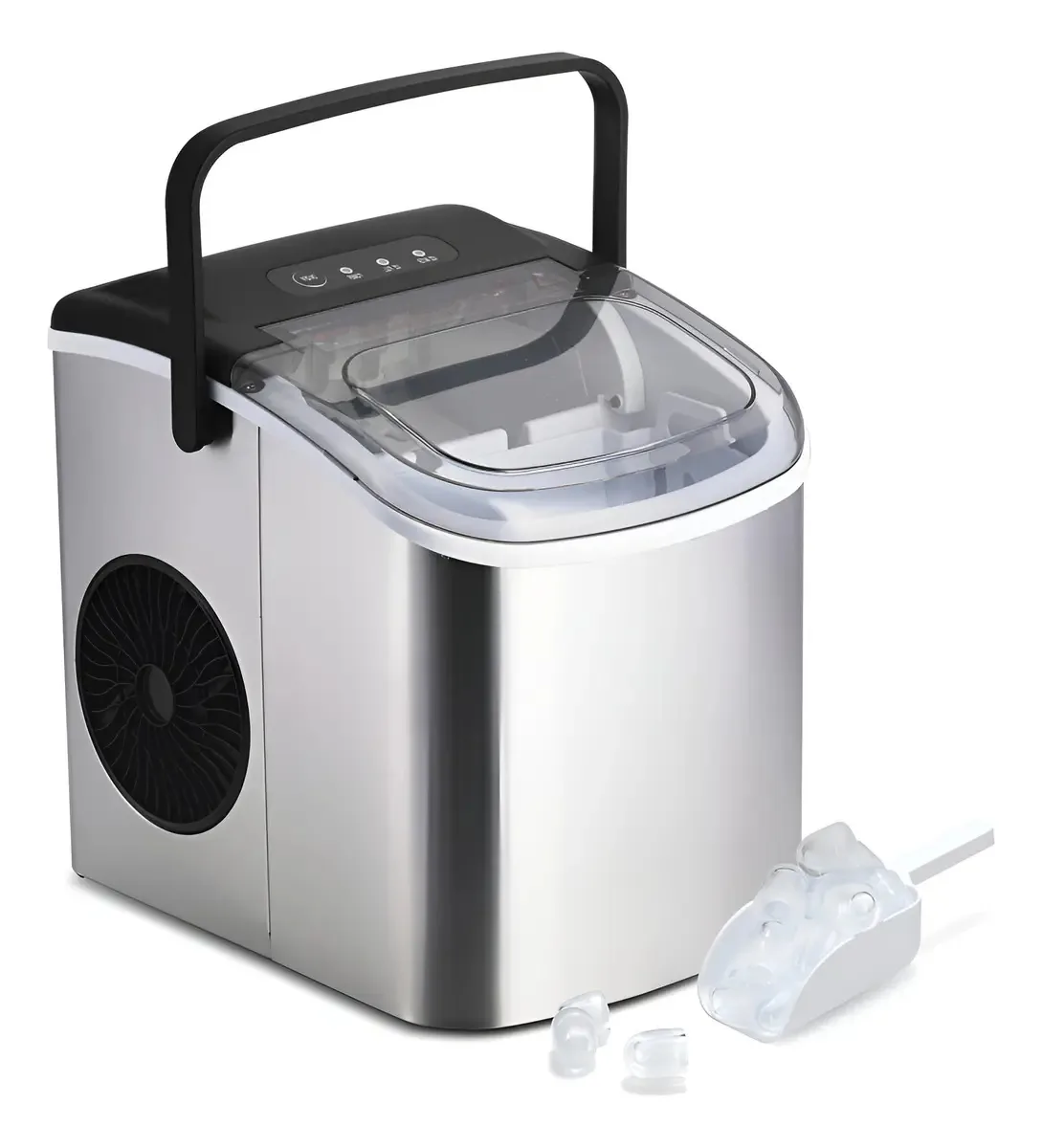 Máquina de fazer gelo de bancada Healsmart, 9 cubos de gelo, cor prata