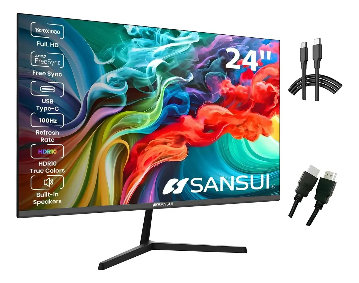 Monitor Sansui De 24 Polegadas Com Alto-falantes Embutidos