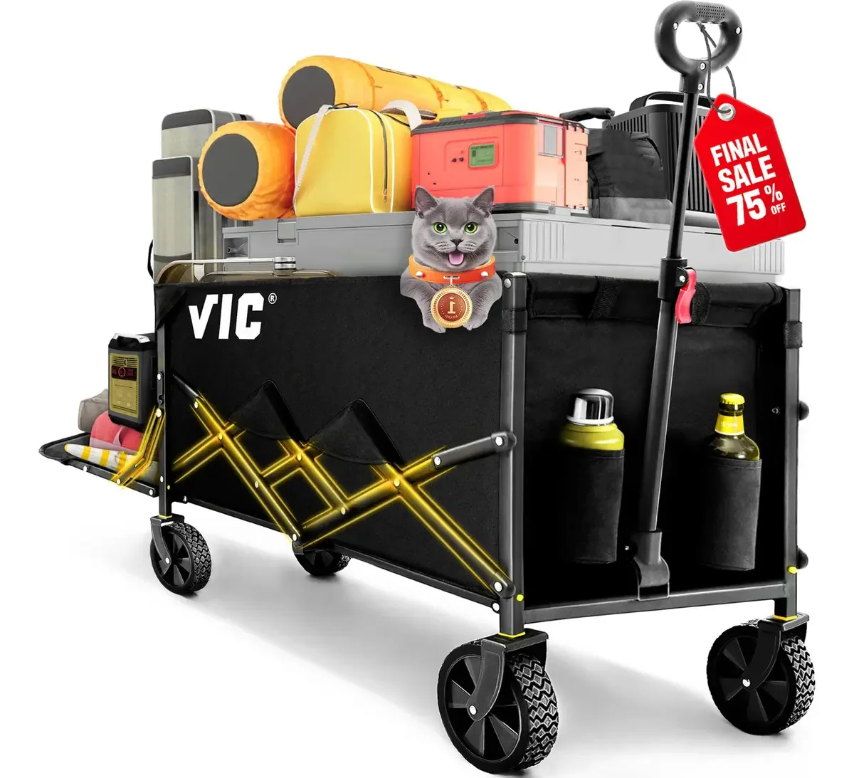 Carrinho de compras VIC V1max preto