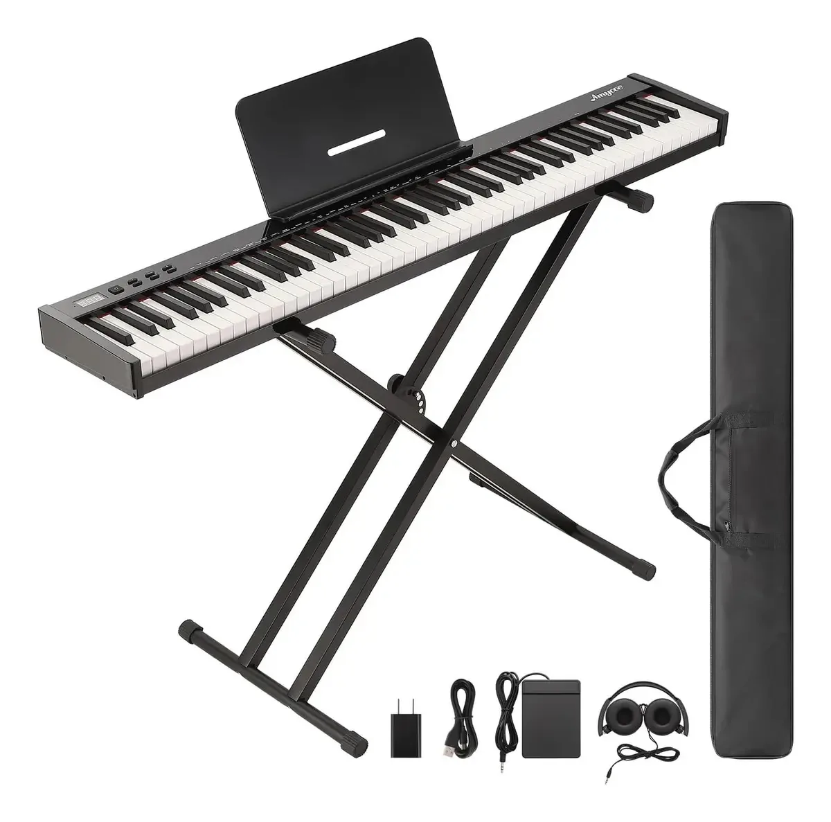 Teclado elétrico de 88 teclas para iniciantes e músicos