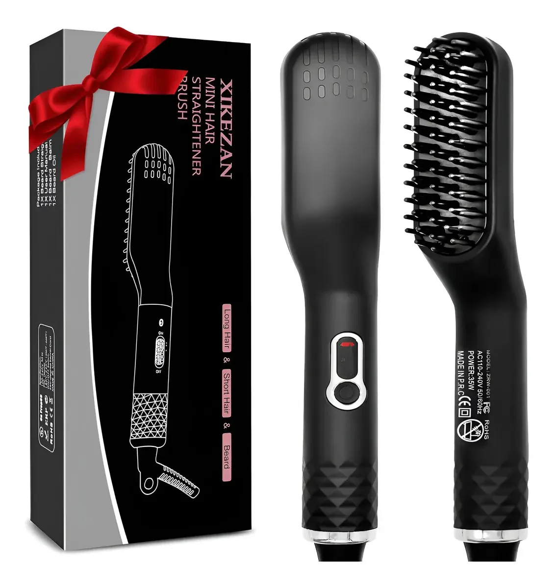 Alisador de barba para homens, escova térmica High C